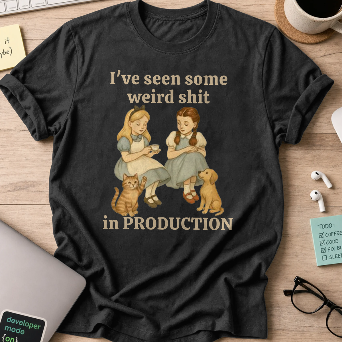 weird shit in production shirt - Black