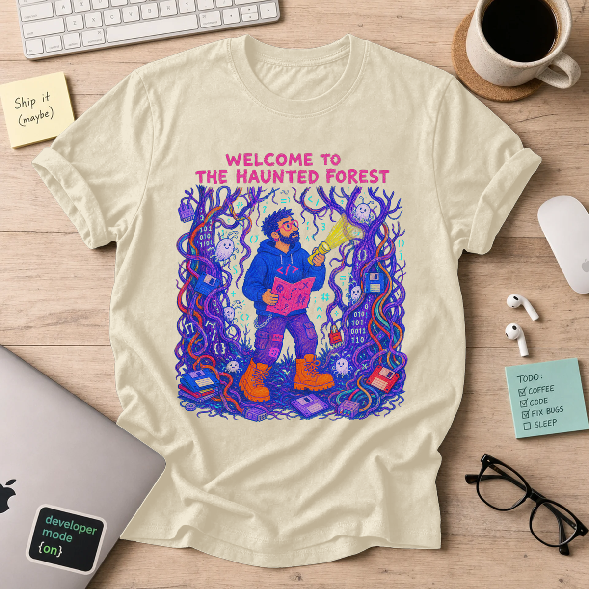 Welcome to the Haunted Forest Shirt — Natural