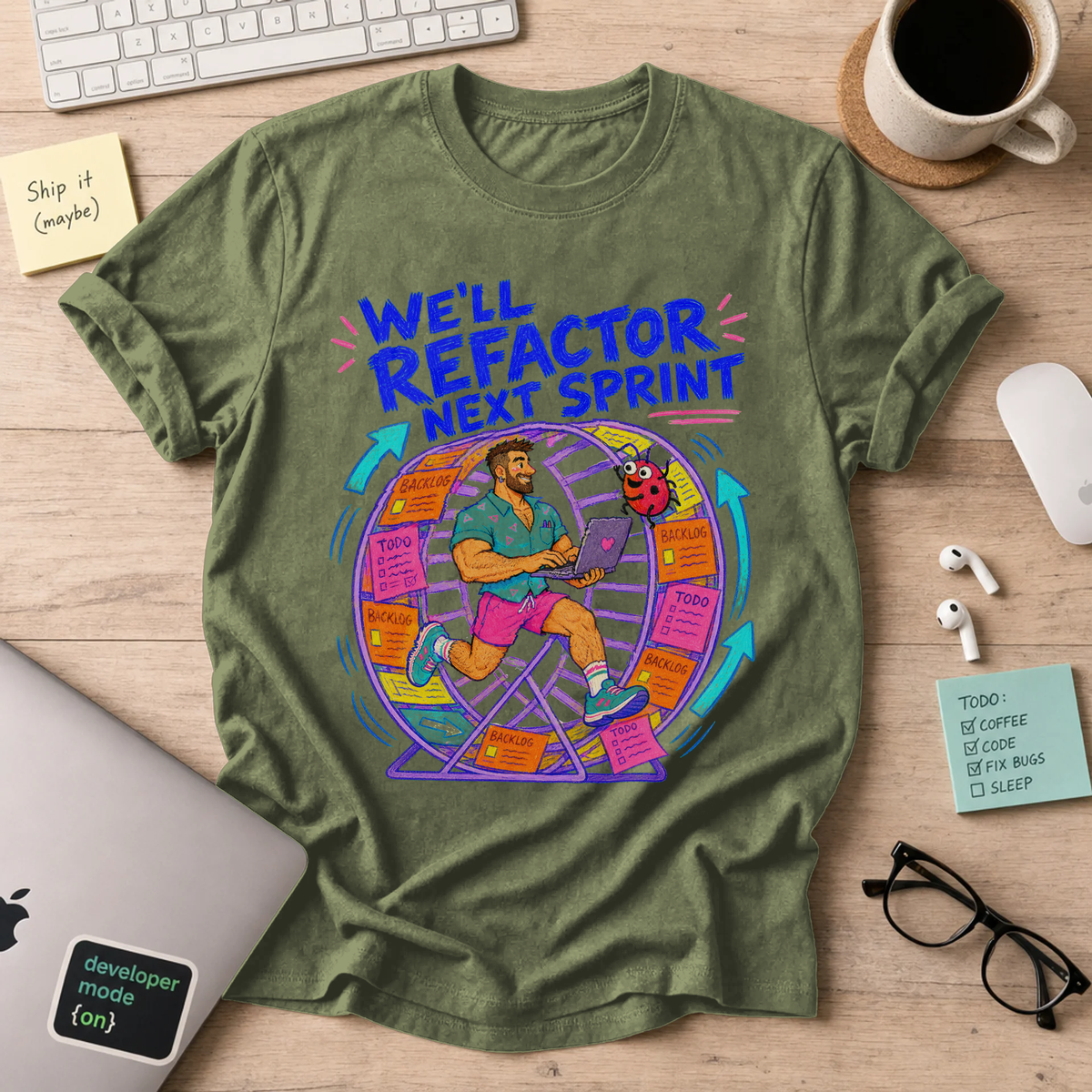We'll Refactor Next Sprint Shirt — Military Green