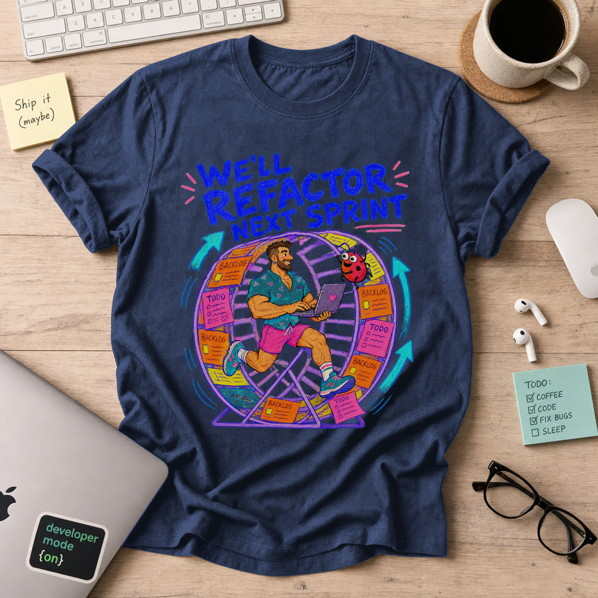 We'll Refactor Next Sprint Shirt — Navy