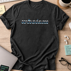 whoiam chrome text shirt - Black