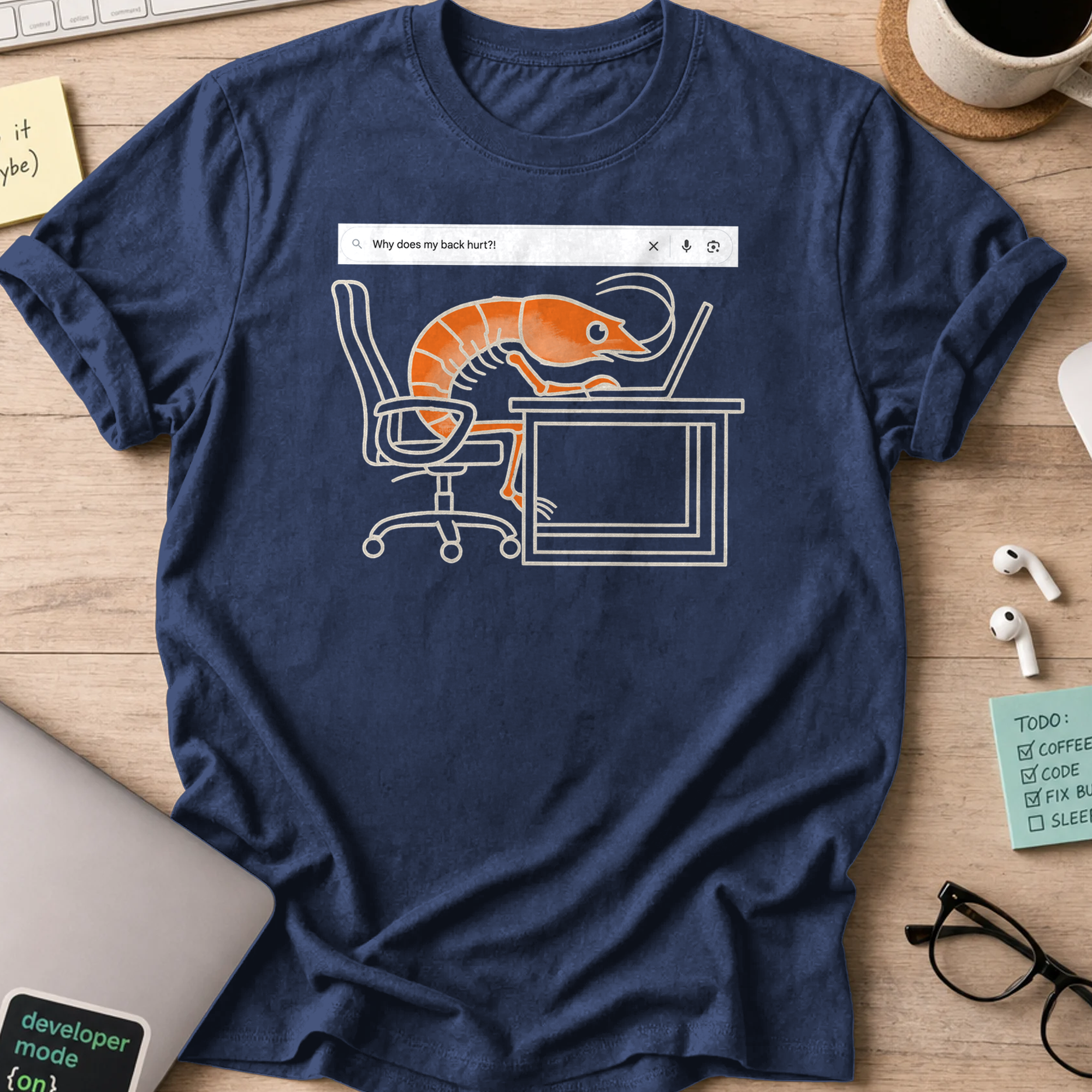 why does my back hurt shirt - Navy