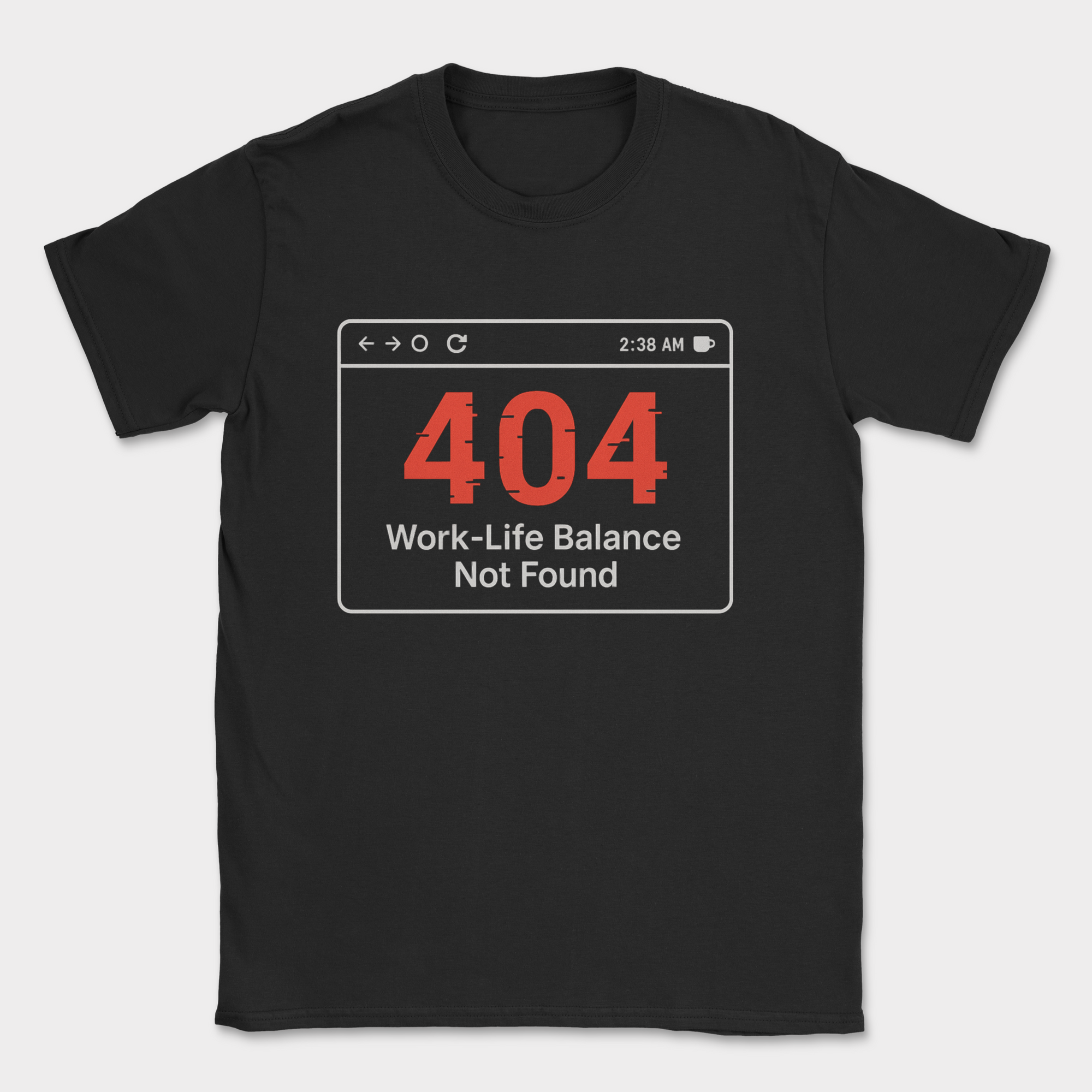 work life balance not found shirt — Black