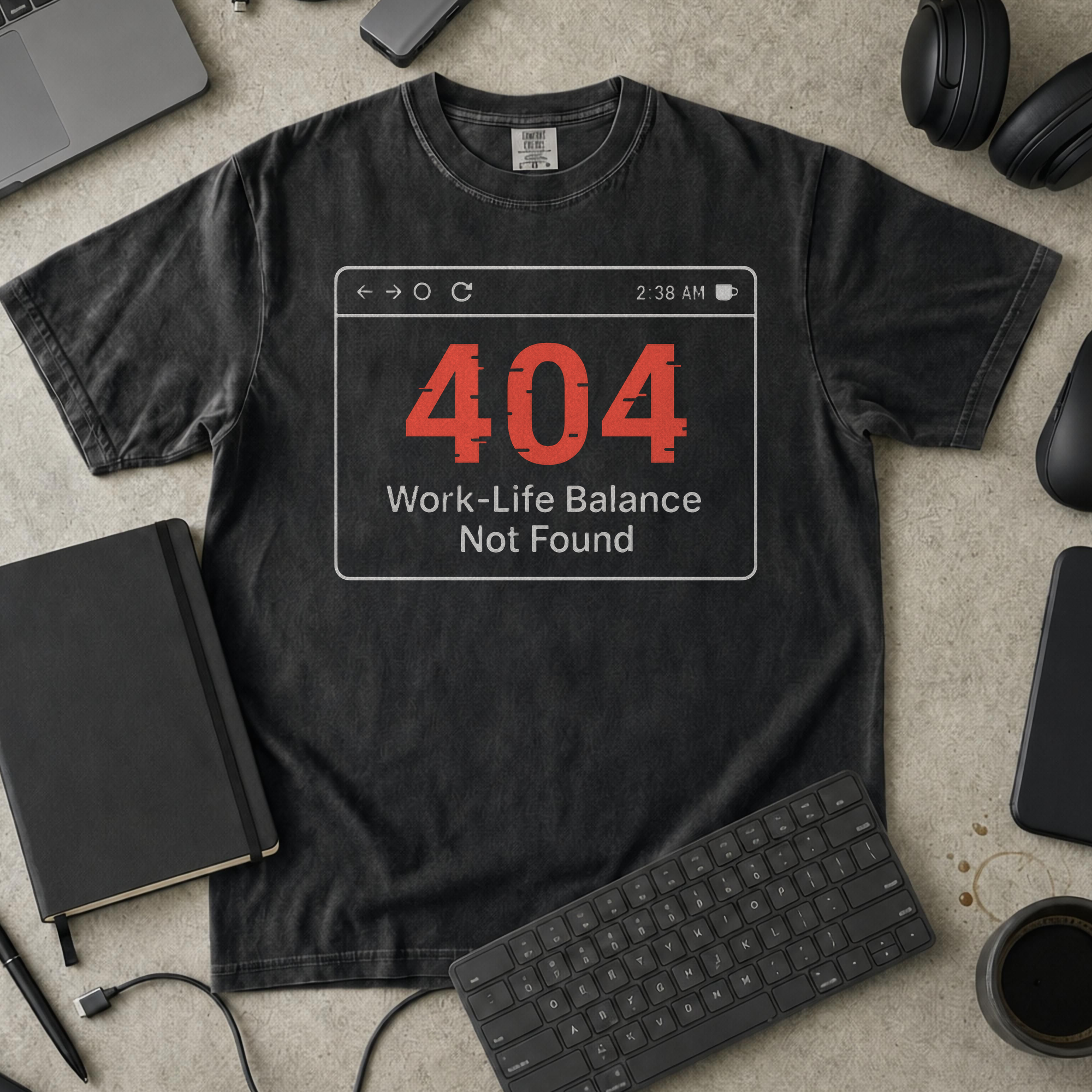 work life balance not found Premium Shirt — black Premium Shirt mock-up