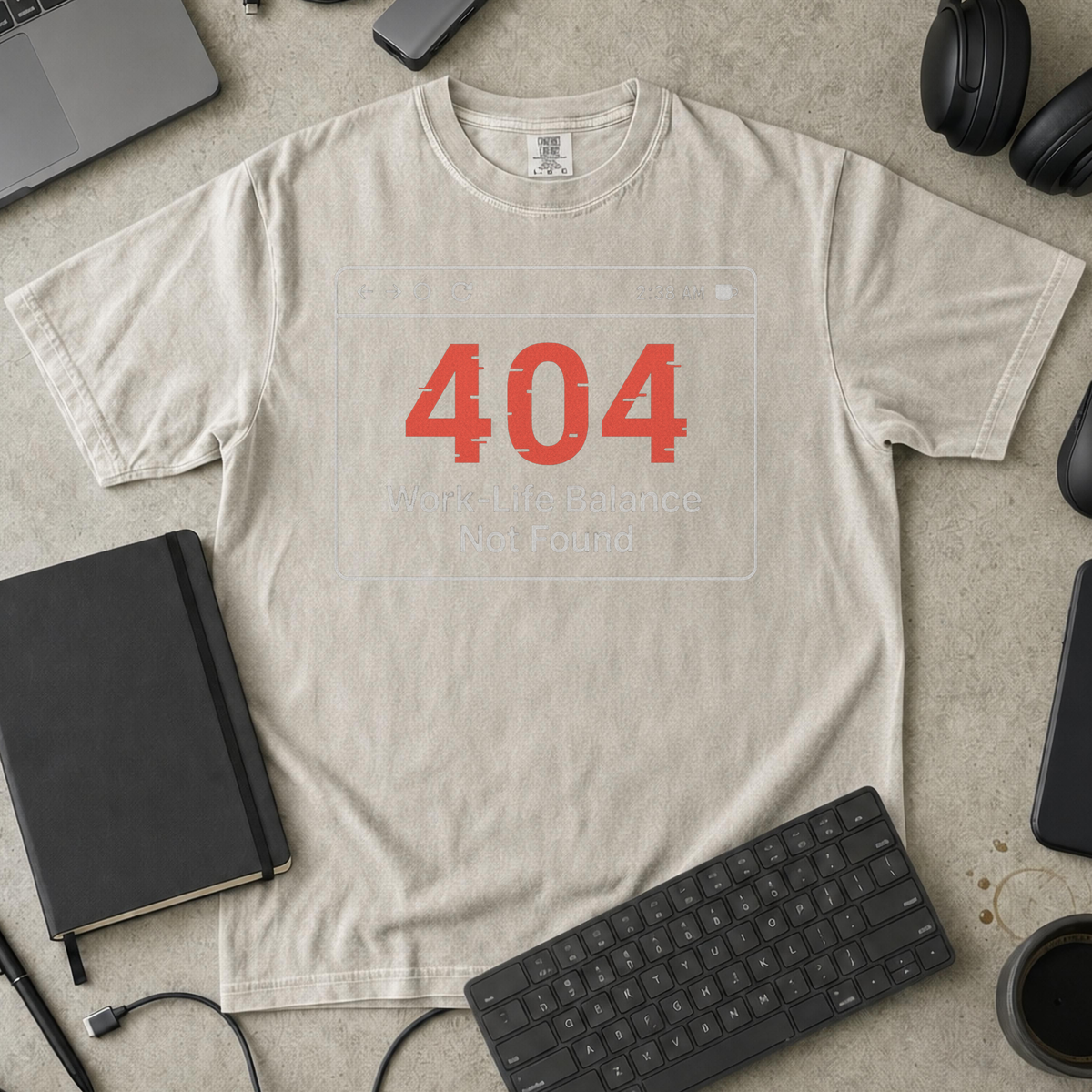 work life balance not found Premium Shirt — ivory Premium Shirt mock-up