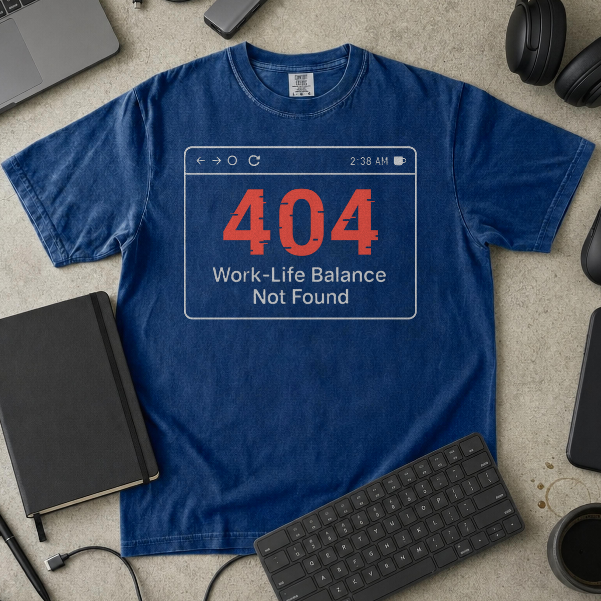 work life balance not found Premium Shirt — true navy Premium Shirt mock-up