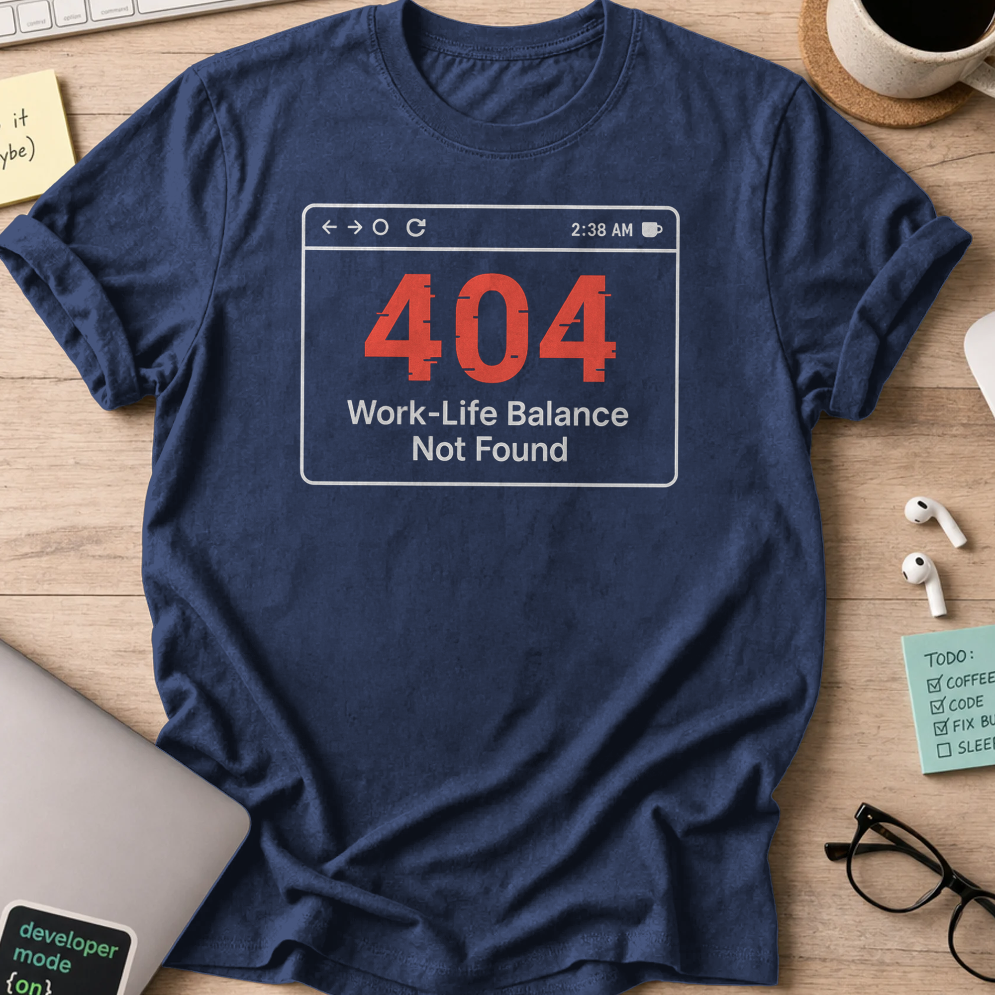 work life balance not found shirt - Navy