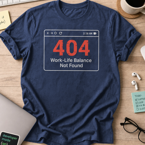 work life balance not found shirt - Navy