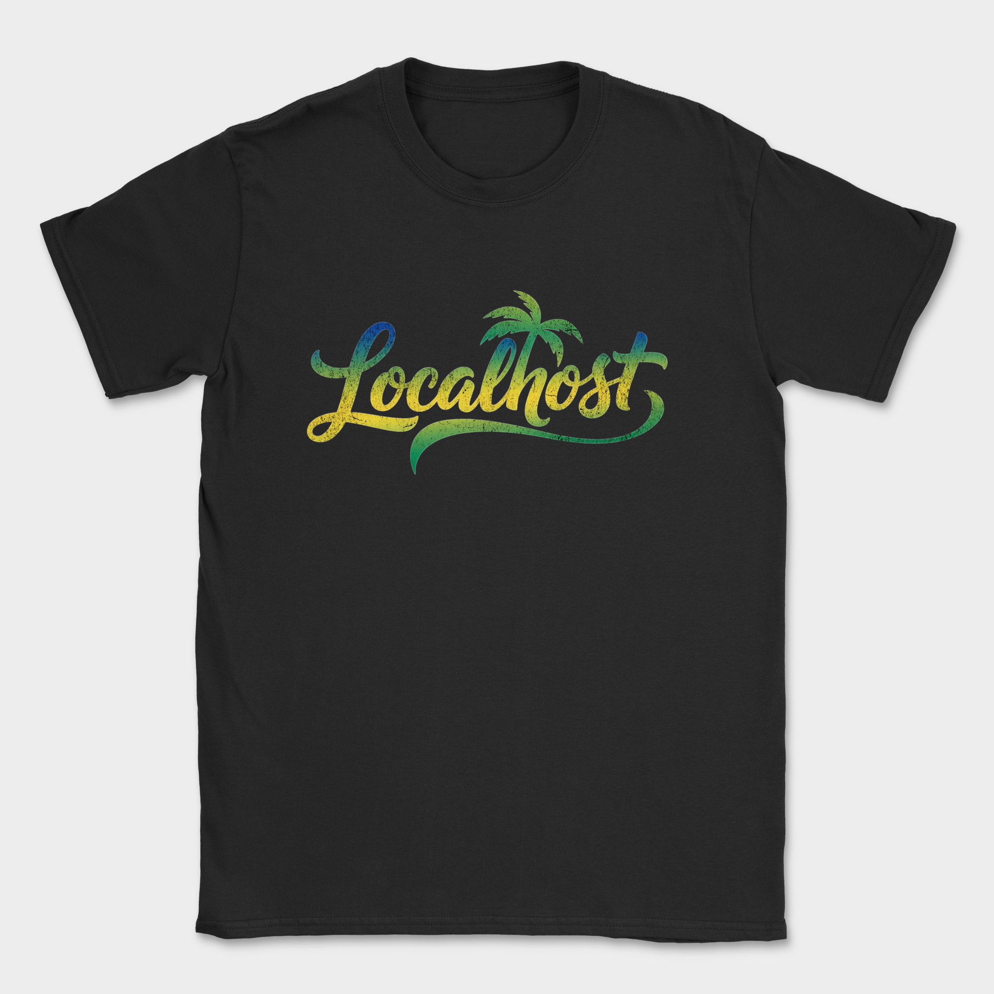 works on localhost shirt — Black