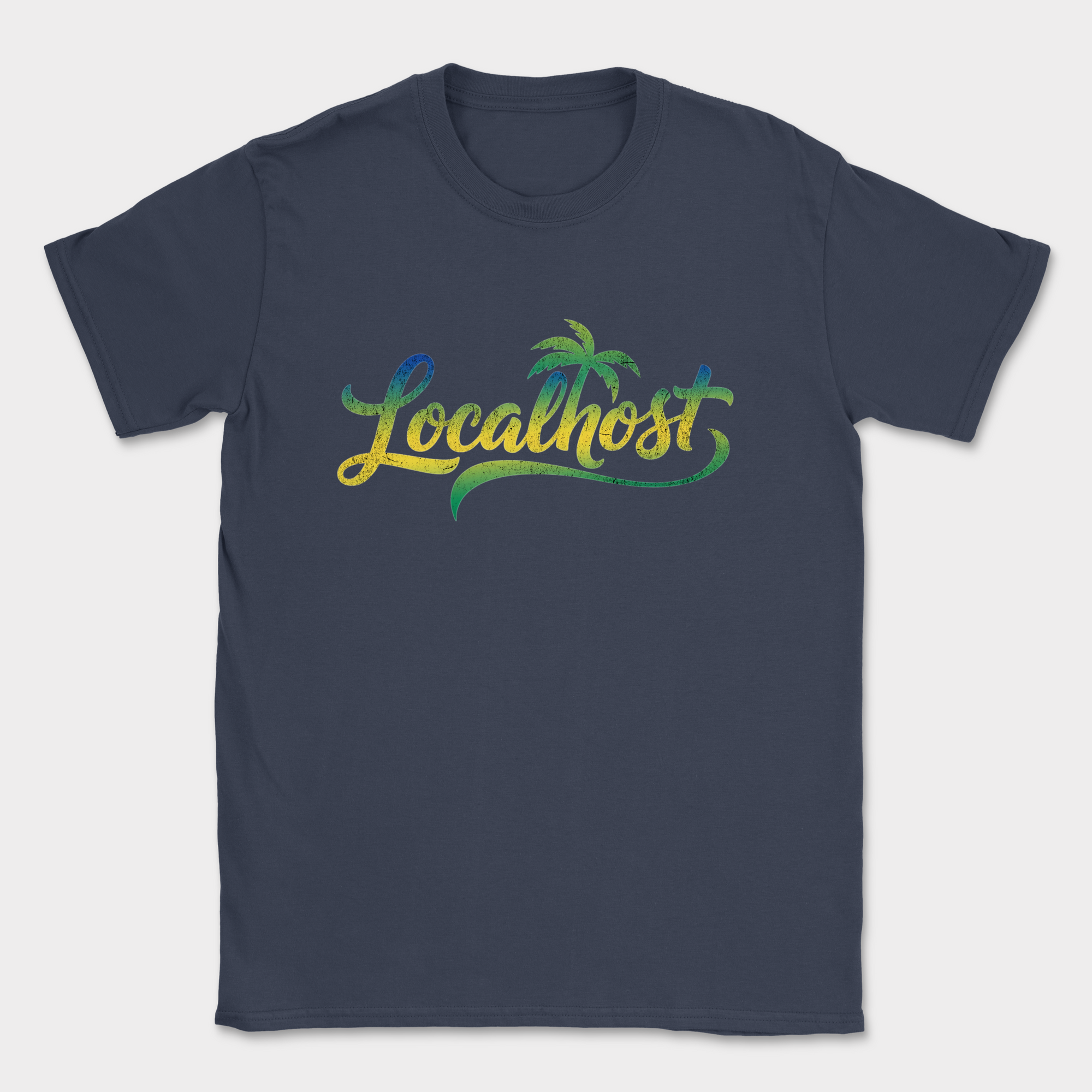 works on localhost shirt — Navy