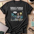 world's technical product owner shirt - Black