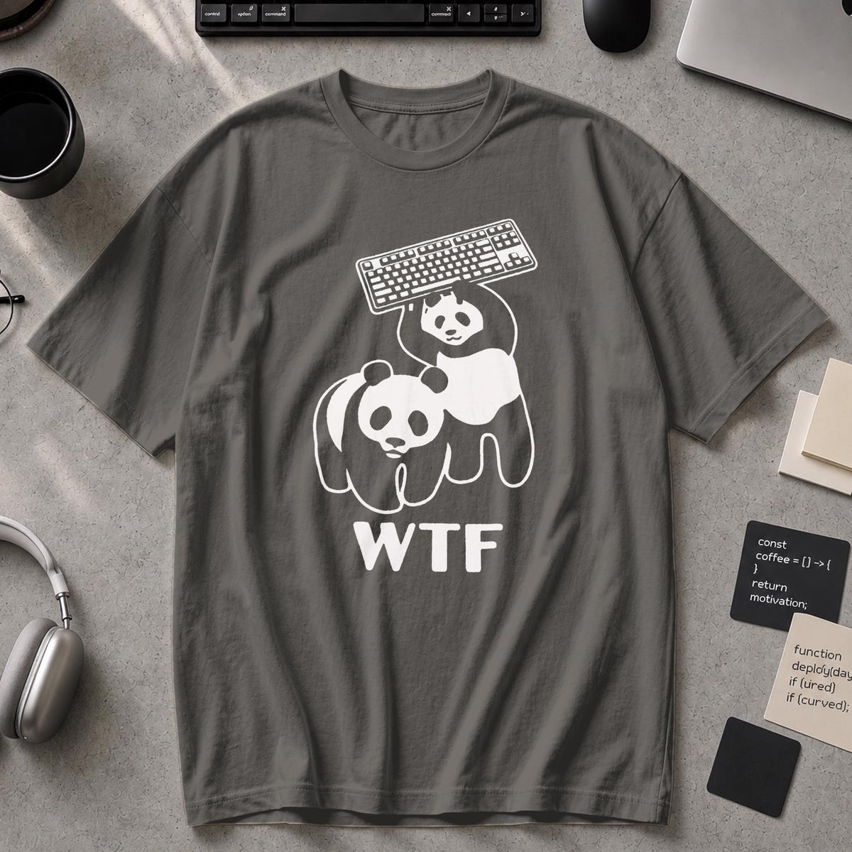 WTF Panda Premium Shirt - Pepper
