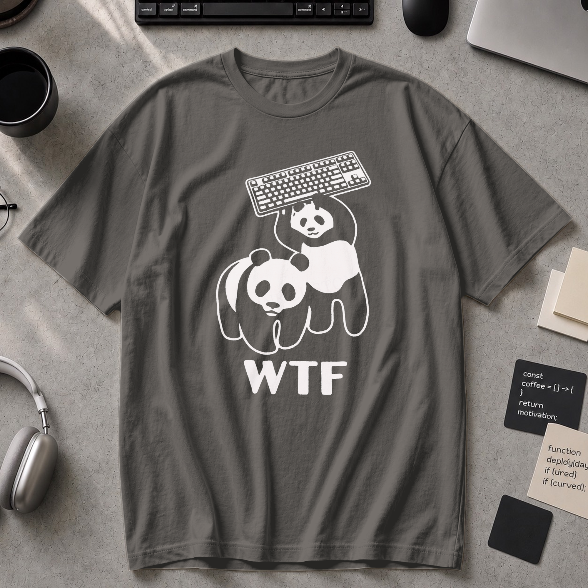 WTF Panda Premium Shirt - Pepper