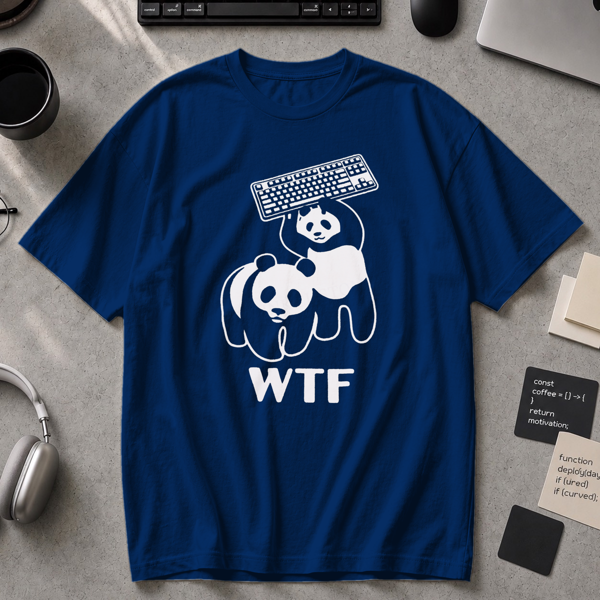 WTF Panda Premium Shirt - True Navy