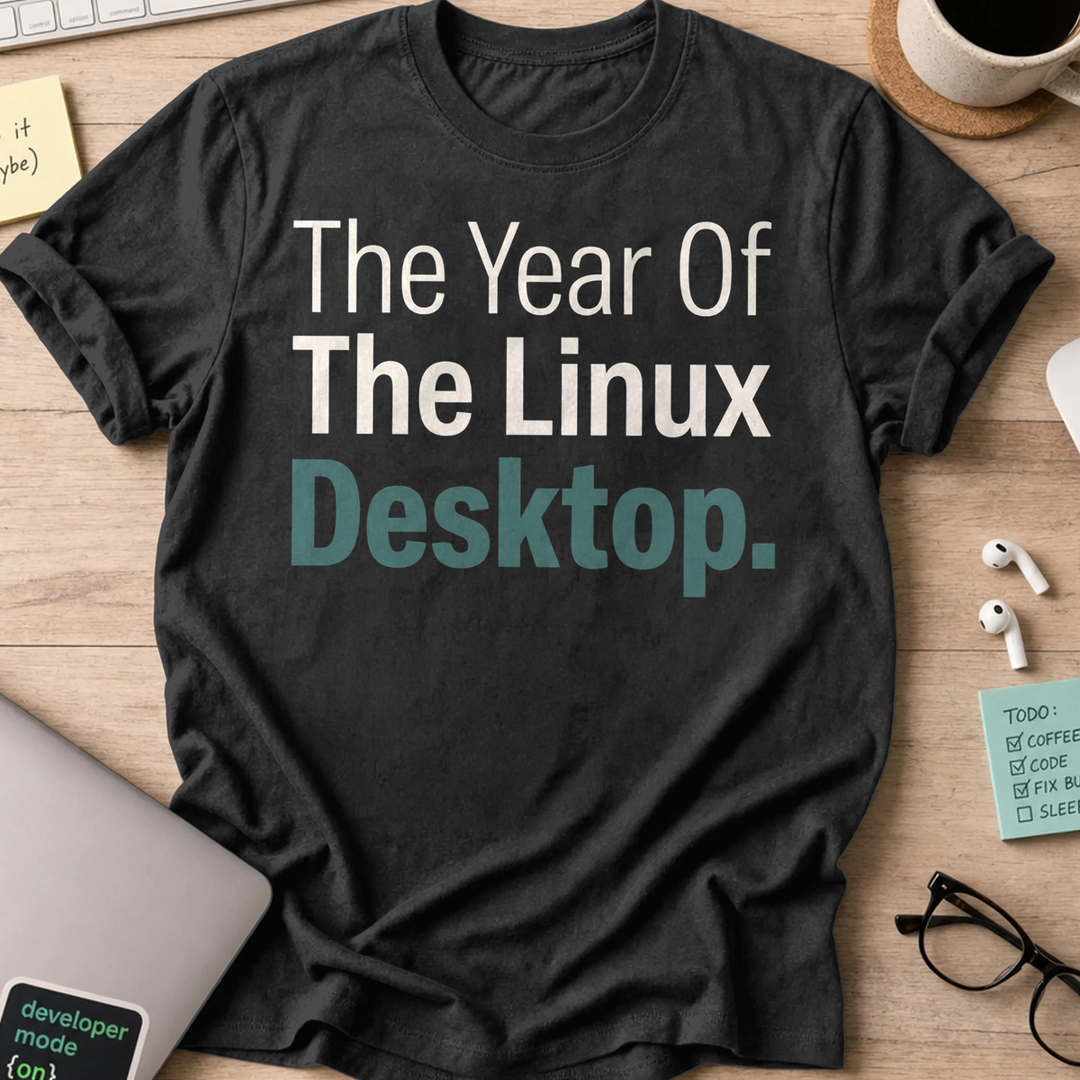 Year of the Linux Desktop Shirt - Black