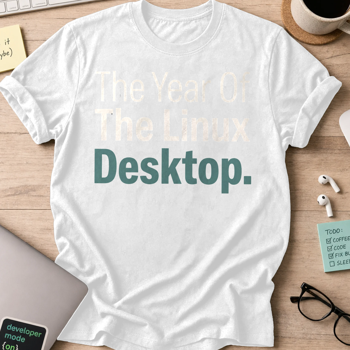 Year of the Linux Desktop Shirt - White