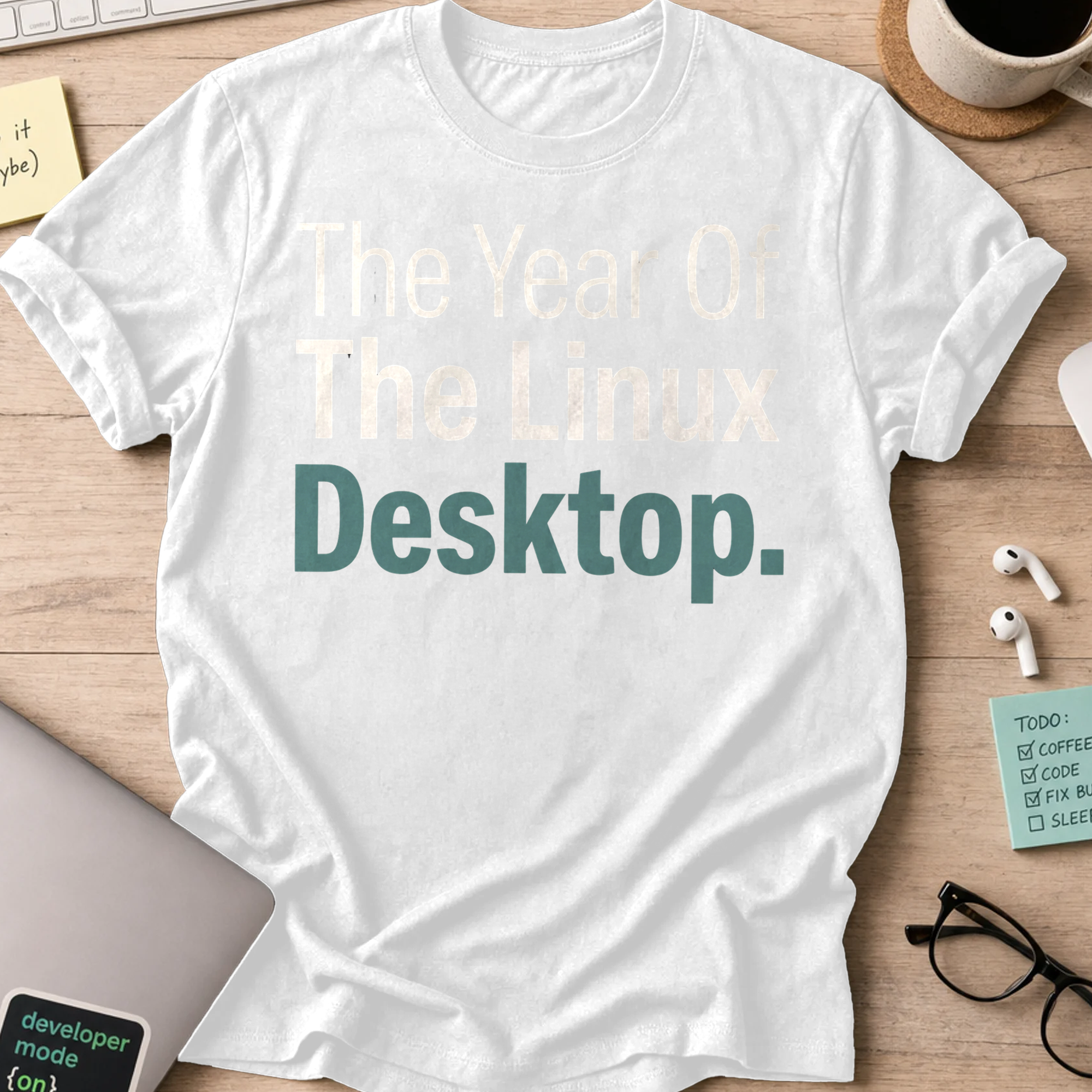 Year of the Linux Desktop Shirt - White